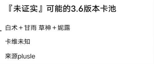 最新枫丹后续卡池爆料,神秘力量觉醒，全新冒险篇章即将开启